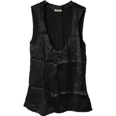 Pre-owned Miu Miu Silk Blouse In Black