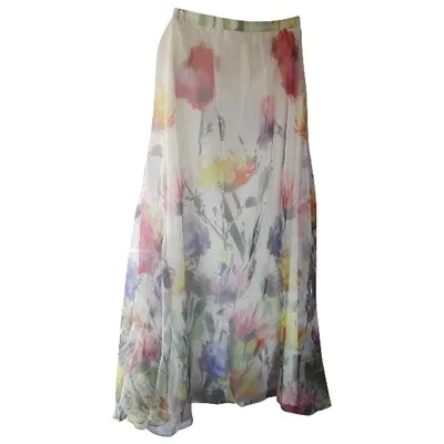 Pre-owned Badgley Mischka Silk Maxi Skirt In Other