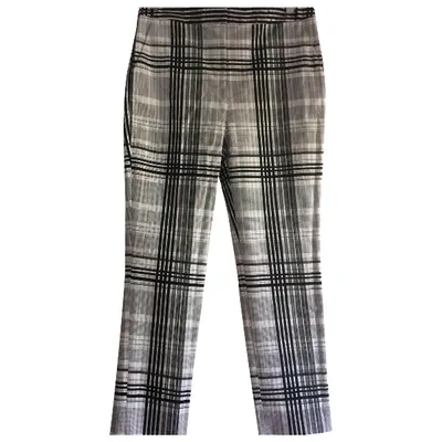 Pre-owned Diane Von Furstenberg Straight Pants In Grey