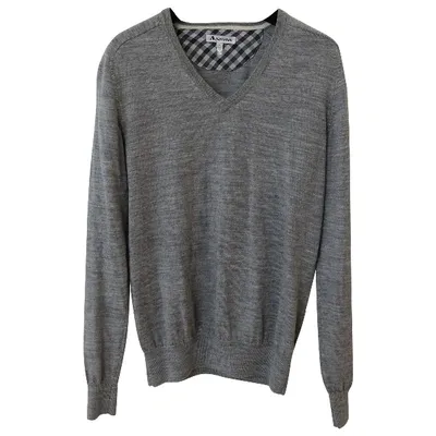 Pre-owned Aquascutum Wool Jumper In Grey