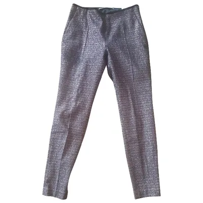 Pre-owned Schumacher Carot Pants In Metallic