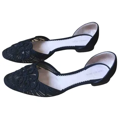 Pre-owned Giorgio Armani Ballet Flats In Black