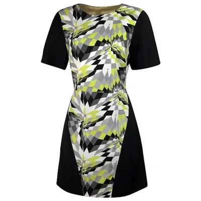 Pre-owned Milly Silk Mini Dress In Multicolour