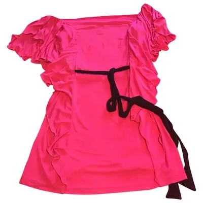 Pre-owned Diane Von Furstenberg Mini Dress In Pink