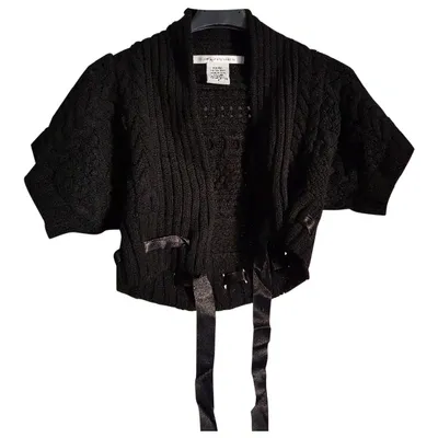 Pre-owned Diane Von Furstenberg Wool Cardigan In Black