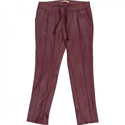 Pre-owned Christopher Kane Slim Pants In Burgundy