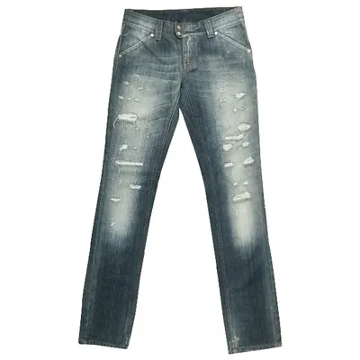 Pre-owned Iceberg Straight Jeans In Blue