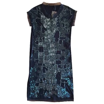 Pre-owned Roberto Cavalli Mini Dress In Black