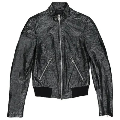 Pre-owned Iceberg Leather Jacket In Grey