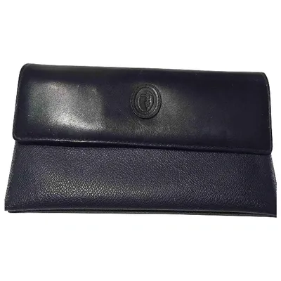 Pre-owned Trussardi Leather Wallet In Blue