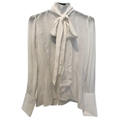 Pre-owned Philipp Plein Silk Blouse In White