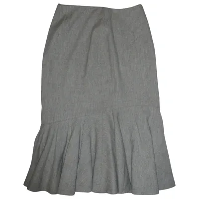 Pre-owned Ralph Lauren Wool Mid-length Skirt In Grey