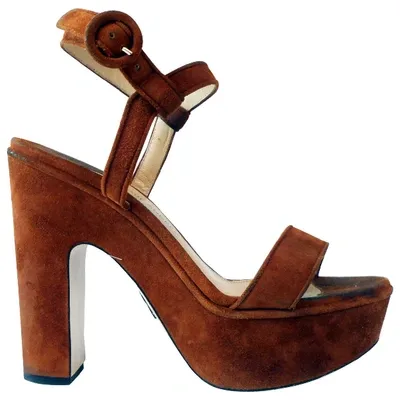 Pre-owned Paul Andrew Heels In Camel