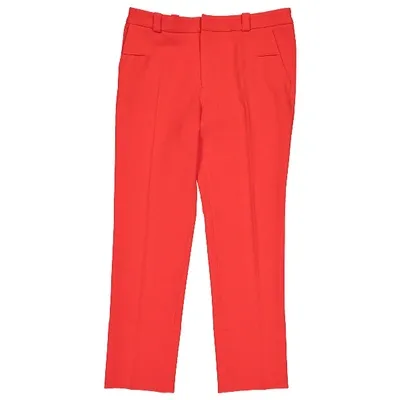 Pre-owned Roland Mouret Wool Large Pants In Red