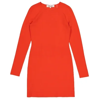 Pre-owned Diane Von Furstenberg Mini Dress In Orange