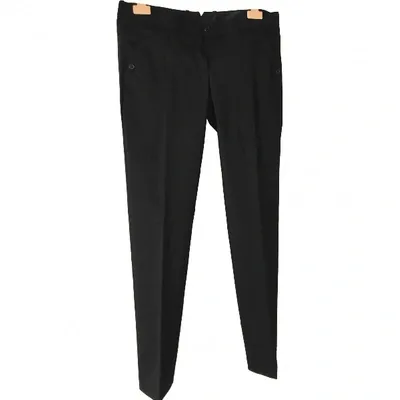 Pre-owned Neil Barrett Wool Straight Pants In Black