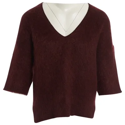 Pre-owned Giambattista Valli Wool Jumper In Burgundy