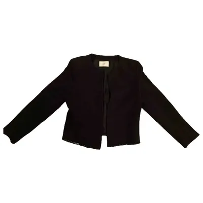 Pre-owned Sandro Black Polyester Jacket