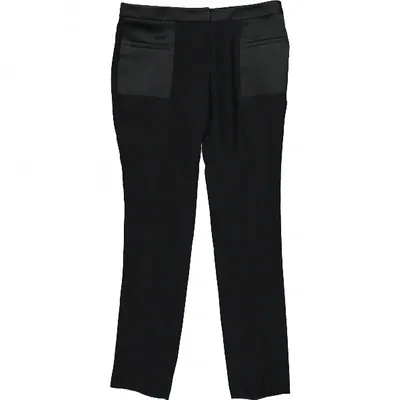 Pre-owned Dice Kayek Wool Straight Pants In Black