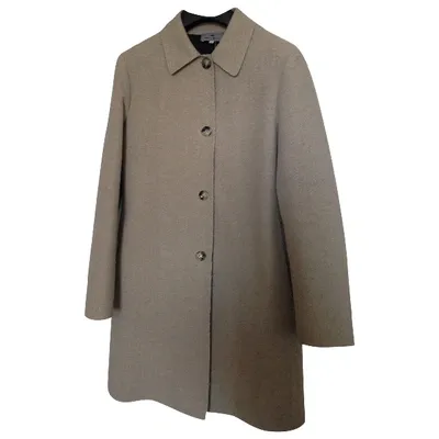 Pre-owned Alberto Biani Wool Coat In Beige