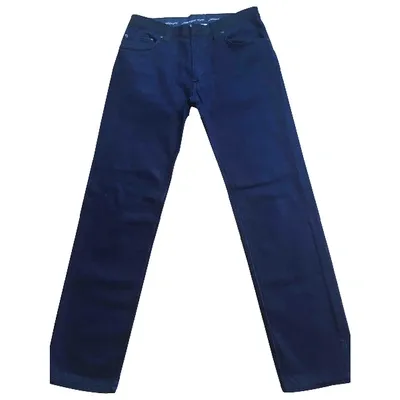 Pre-owned Lanvin Straight Jeans In Blue