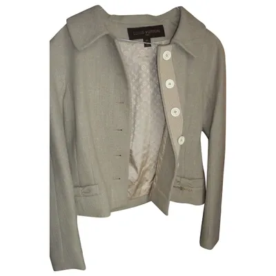 Pre-owned Louis Vuitton Wool Suit Jacket In Beige