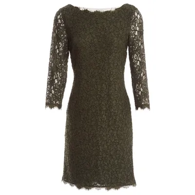 Pre-owned Diane Von Furstenberg Dress In Khaki