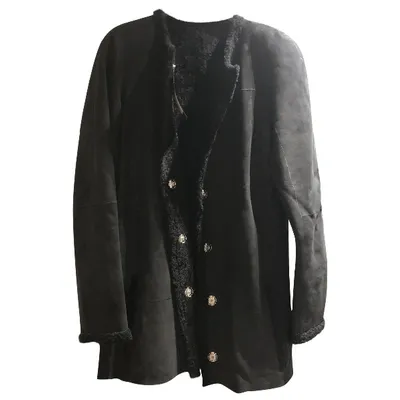 Pre-owned Paule Ka Coat In Black