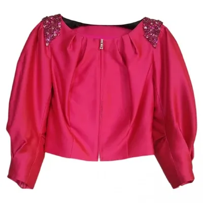 Pre-owned Andrew Gn Silk Top In Pink