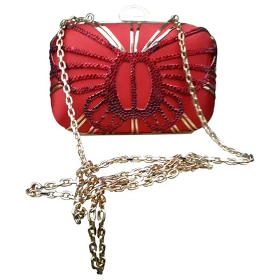 Pre-owned Sergio Rossi Clutch Bag In Red