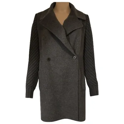 Pre-owned Vince Wool Coat In Grey