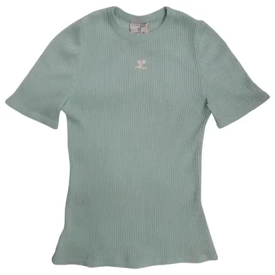 Pre-owned Courrèges Jumper In Turquoise