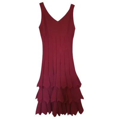 Pre-owned Alaïa Mini Dress In Multicolour