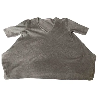 Pre-owned Fabiana Filippi Grey Cotton Top