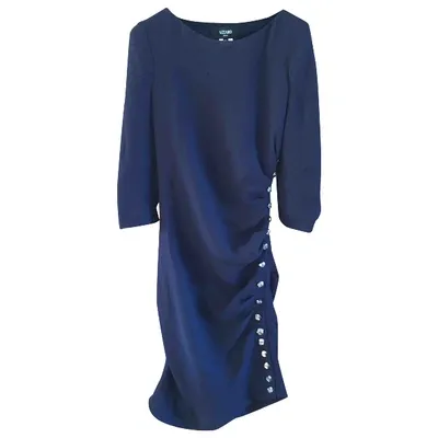 Pre-owned Azzaro Silk Dress In Blue