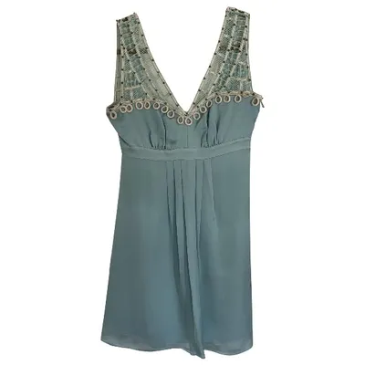 Pre-owned Temperley London Silk Mid-length Dress In Green