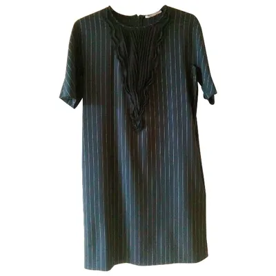 Pre-owned Marco De Vincenzo Wool Mid-length Dress In Black