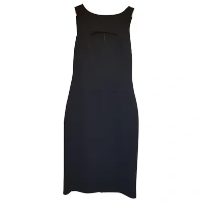 Pre-owned Michael Kors Wool Mid-length Dress In Black