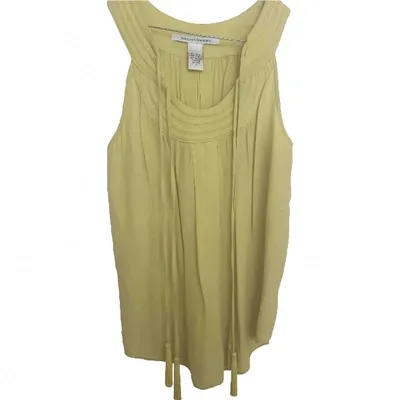 Pre-owned Diane Von Furstenberg Vest In Yellow