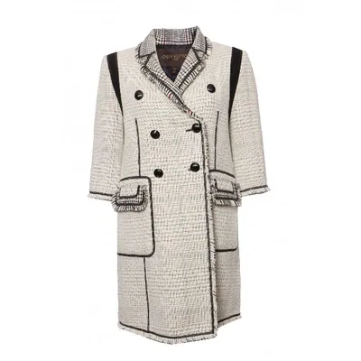 Pre-owned Louis Vuitton Wool Coat In Ecru