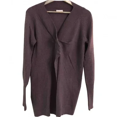 Pre-owned Brunello Cucinelli Cashmere Cardigan In Purple