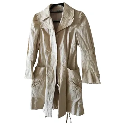 Pre-owned Hoss Intropia Trench Coat In Beige