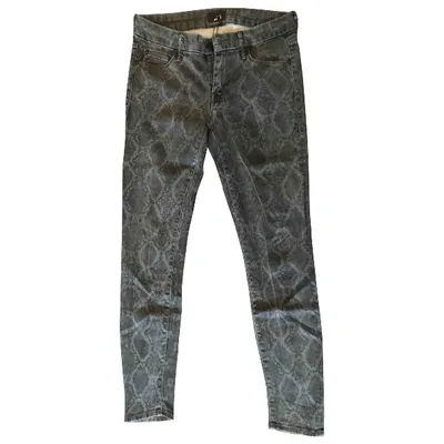 Pre-owned Mother Mslim Jeans In Anthracite