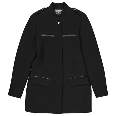 Pre-owned Aquascutum Wool Coat In Black