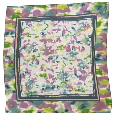 Pre-owned Diane Von Furstenberg Silk Handkerchief In Multicolour