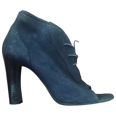 Pre-owned Jil Sander Lace Up Boots In Blue