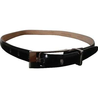 Pre-owned Calvin Klein Leather Belt In Black