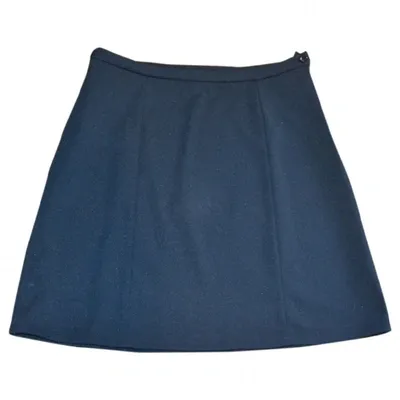 Pre-owned Miu Miu Mini Skirt In Blue