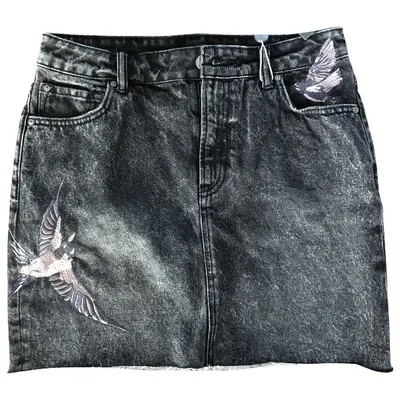 Pre-owned Allsaints Mini Skirt In Anthracite