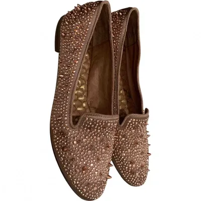 Pre-owned Sam Edelman Glitter Flats In Pink